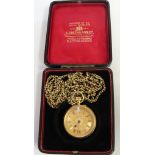 An 18ct gold pocket watch by W Jenkins, Penthe Istrad,