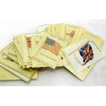 A quantity of Kensita silk cigarette cards of Flags