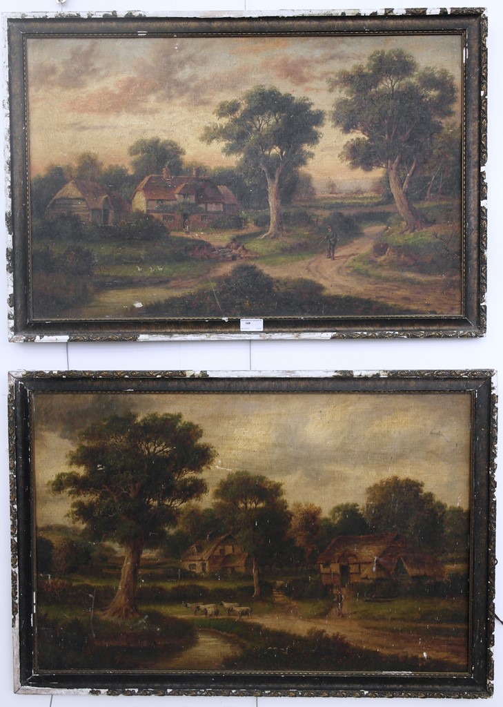 A pair of late 19th/early 20th century landscape oils, signed 'Goodman',