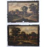 A pair of late 19th/early 20th century landscape oils, signed 'Goodman',