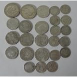 19th/20th C Austro Hungarian silver coins to inc 1908/09 5 Korona  weight 228 grams