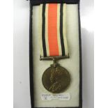 WWI special constabulary medal named to Sergt Hume Barker