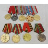 9 Russian post-war medals