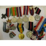 A quantity of medals to inc Coronation WWII and WWI VM named to DMZ-209344 Pte F Hazlewood ASC