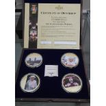 A cased set of Windsor Mint "The Diamond Jubilee Weekend": 4 large  medallions
