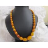 A butterscotch bead amber necklace