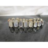 A graduated moonstone bracelet,