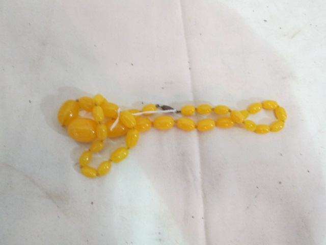 An amber necklace