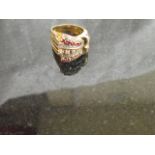 A 19ct Portuguese diamond and ruby dress ring