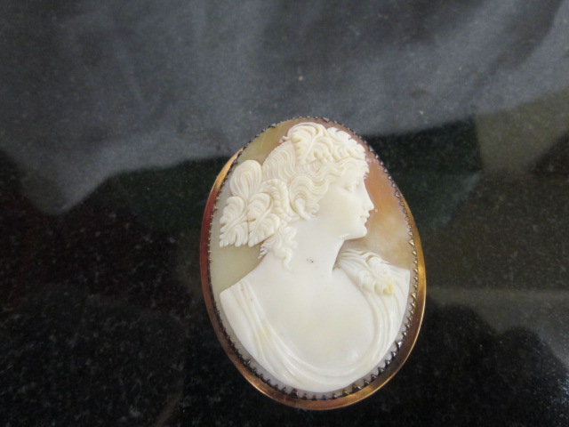 A 9ct gold Cameo brooch