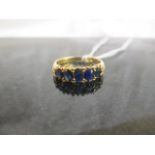 A sapphire 5 stone ring