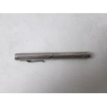 A 19th century French 'The Lucky' silver fountain pen with 18ct nib