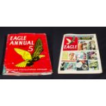 An Eagle annual No. 5 together with an Eagle comic 1955 Vol. 6 No. 16