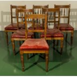 A set of six Edwardian dining chairs.