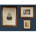 Three framed Victorian photographs