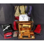 A men's leather dressing case, Rolls Razor, cummerbunds, cravats and other vintage men's wear