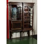 A mahogany Art Nouveau display cabinet.