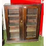 Period oak glazed cabinet