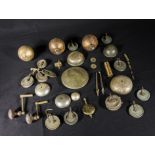 A collection of longcase clock pulleys etc.