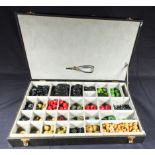 A molecular model kit in fitted case