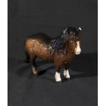 A Beswick Shetland pony (Wooly Shetland Mare) A/F