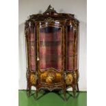 A very good quality French cabinet with five painted panels. Good condition.