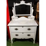 A painted pine dressing table