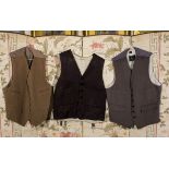 Three gent's vintage waistcoats