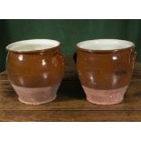 Two earthenware pots