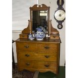 A late Victorian Arts and Crafts style ash dressing table