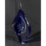 A Murano free form blue glass sculpture