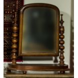 A Victorian mahogany toilet mirror