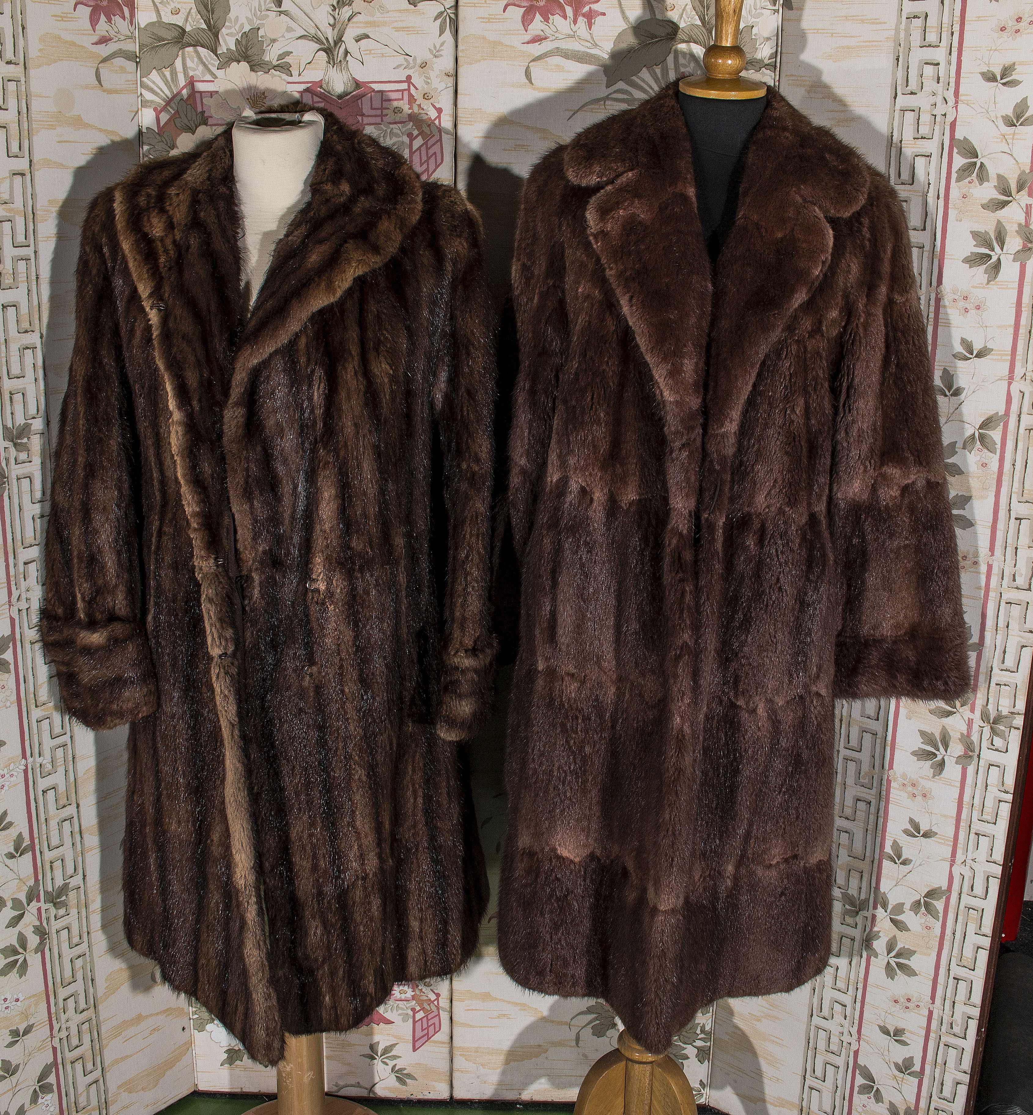 Two lady's vintage fur coats