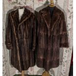 Two lady's vintage fur coats