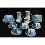 A Poole pottery part tea set