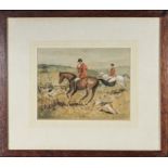 Charles Simpson, framed watercolour of Holderness Hunt, signed. Image size 18.5 x 24cm