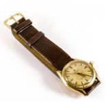 A gent's 18ct gold Rolex Oyster Perpetual Chronometer wristwatch with leather strap