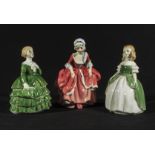 Three Royal Doulton figures, Belle, Penny and Goody Two Shoes