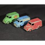Three vintage Dinky die cast vans