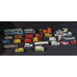 A collection of model die cast vehicles