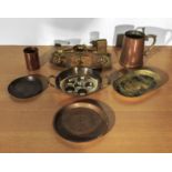 Assorted copper and brass ware
