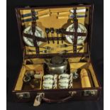 A vintage cased picnic set by Sirram England, circa 1920/30's