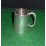 A silver mug