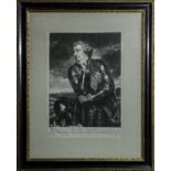 A framed etching Sir Jeffery Amhearst