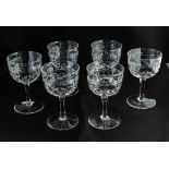 Six Edinburgh crystal port glasses