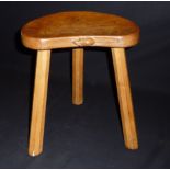 A Mouseman three legged stool