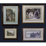 Four framed prints