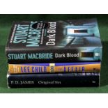 Three hard back novels signed by the authors