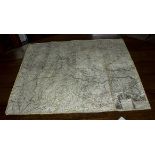 An early 19th century map of Europe, 3 ft 9 inch by 3 ft 2 inches.