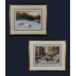 Two framed Farquharson prints